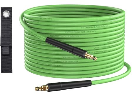 OHAYORI Pressure Washer Hose 10M Replacement for Karcher K2 K3 K4 K5 K6 K7, 180Bar Jet Wash Extension Hose with Click Type Plug Quick Connect, High Pressure Washer Accessory for Car Cleaning-Green