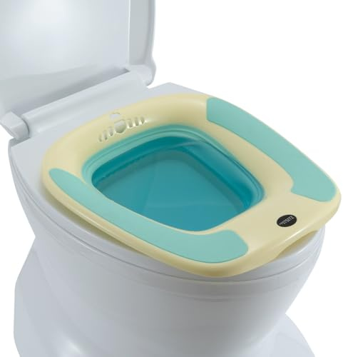 Sitz Bath, Portable Sitz Bath for Toilet Seat, Sitz Bath for Hemorrhoids, Sitz Bath for Postpartum Care, Toilet Basin for Women Men Adults, Sits Bath Soak Salts Tub, Hip Bath Bowl, Green