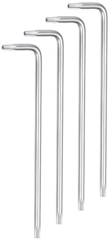 QUARKZMAN 4 Piezas de Llave Hexagonal en Forma de L con Punta Torx T10 de 3.58 de Longitud, Fabricada en Acero Al Carbono de 6 Puntos para Reparación de Coches, Tono Plateado