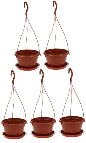 CANIGHT Hängender Blumentopf Wandbehang für Pflanzen 5 Stück Robustem Kunststoff für Innenräume Einfache Dekorativ und Pflegeleicht