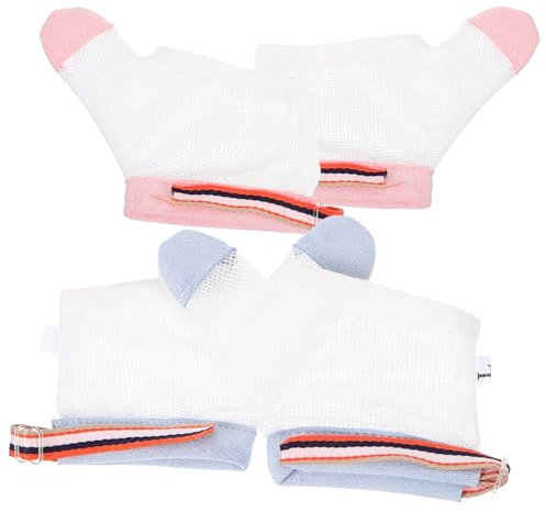 VICASKY 4paare Finger Saugstopper Handschuhe Anti-biss Infant Handschuhe Für Finger Saugkorrektur Mit Verschiedenen Texturen Atmungsaktiv Und Komfortabel