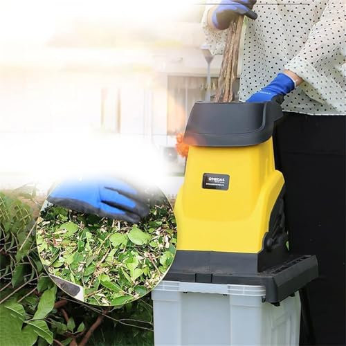 Electric Leaf Shredder,Branch Shredder,Garden Tree Wood Chipper,Multifunctional Branches Leaves Wood Crusher,Maximum Cutting Diameter: 45mm,with 45L Collection Box,30m