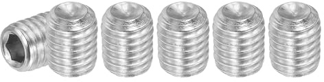 PATIKIL 30 Stück Madenschraube M8 x 10mm, 304 Edelstahl Madenschrauben Set für Türklinken Halterung Möbel Lampen Wasserhahn Reparaturen, Silber Innensechskant Gewindestifte Schrauben Set
