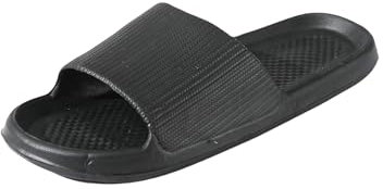 R-ISLAND Chanclas Hombre, Adulto, Hecho con EVA, Muy ligero y comodo,Perfectamente para piscina,playa,ducha..etc(Negro 40/41)