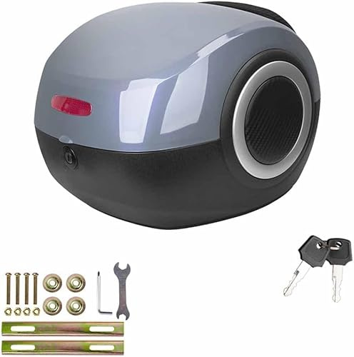 Toppfodral Motorcykel, 20l Toppfodral För Skoter, Cykelbox För Bagagehylla, Motorcykelfodral Med Säkerhetslås, Robust Hållbart, Gray