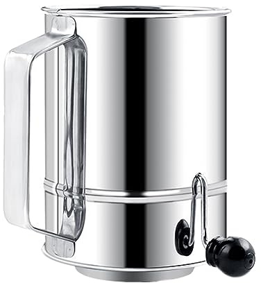 TOPPERFUN Setaccio Per Farina Portatile a Maglia Sottile in Acciaio Inossidabile 18/10, Filtro Per Dolci Leggero e Resistente, Colino Manuale Per Cucina Domestica e Decorazione Di Zucchero a Velo