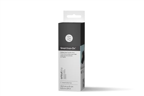 Cricut Joy Smart HTV Heat Transfer Vinyl | Black | 0.6 m | HTV Heat Transfer and Iron-On Vinyl for Fabric & T-Shirts | Compatible with All Cricut Cutting Machines | Joy Smart Iron-On