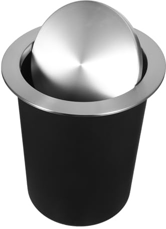 GALPADA Bidone Raccolta Differenziata Cucina in Acciaio Con Coperchio Ribalta Contenitore Compatto in Acciaio Per Rifiuti Alimentari Per Cucine e Bagni Gestione Odori