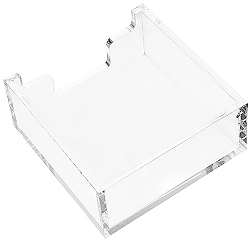MOTHNUR Servilletero de Mesa Acrílico Transparente con Redondeados Caja Dispensadora de Servilletas para Cocina Hotel Comedor Escritorio Elegante y Compacto