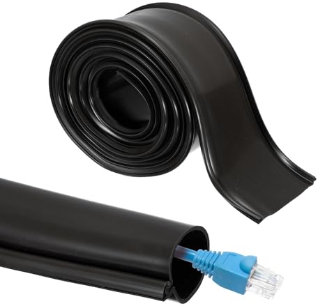 sourcing map Manchon de gestion de câbles de 3 m, protection flexible pour sous-station, réseaux électriques haute tension, noir