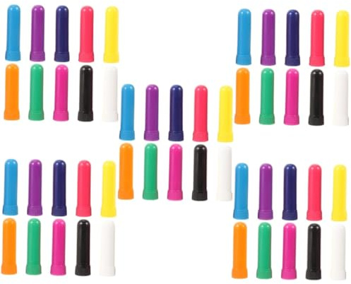 Ipetboom 5 Set Bastoncini Aromaterapia Vuoti Per Olio Essenziale Nasale in E Plastica Portatili Facili Da Per Inalazione Colore Casuale 10 Pezzi*5