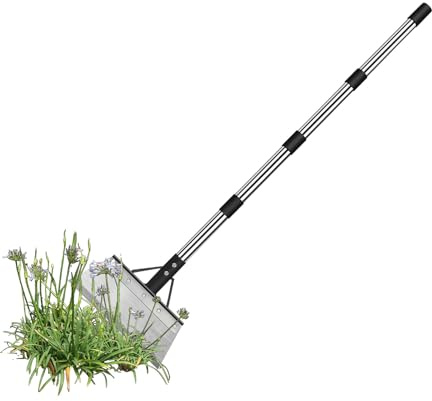 Pala Rascador para Suelo de Jardín | Pala de Nieve y Césped de Alta Resistencia con Mango Ajustable | Herramientas de Jardinería y Limpieza Manual para Porche Jardín Patio Césped