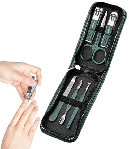 Juego de tijeras de uñas - conjunto profesional de conjunto de cuidado personal kit de aseo | Portátil profesional de acero para aseo de cuidado personal con de po