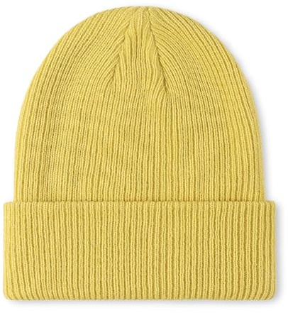 axy Kinder Winter Beanie Strickmütze aus Rippstrick mit breiter Krempe für Jungs und Mädchen von 1-6 Jahren, Kindermütze Jungen Kleinkind
