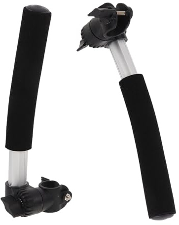 MOLUCKFU Rallonges de Poignée en Acier Inoxydable 27,5 Cm pour Fauteuil Roulant – Paire D’extensions Universelles Ergonomiques pour Poussette, Déambulateur et Fauteuil Électrique –
