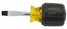 Stanley 66-088 1/4-Inch Vinyl Grip Stubby/Standard Tip Screwdriver