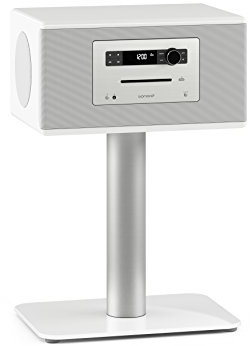 sonoro HiFi Bianco - Sistema musicale stereo HiFi a 3 vie di fascia alta con Bluetooth, ingresso digitale ottico, radio FM/DAB/DAB+, CD, meditazione e rilassamento preinstallati