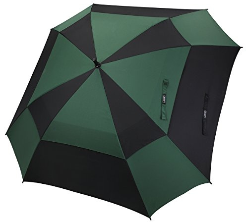 G4Free Extra Large Golf Umbrella 62 inch Square Vented Windproof Auto Open Double Canopy Oversized Stick Umbrella
