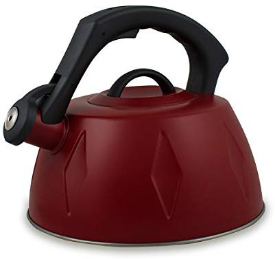 Bama Bouilloire Sifflante Diamond Rouge 3L - Ø 22 Cm