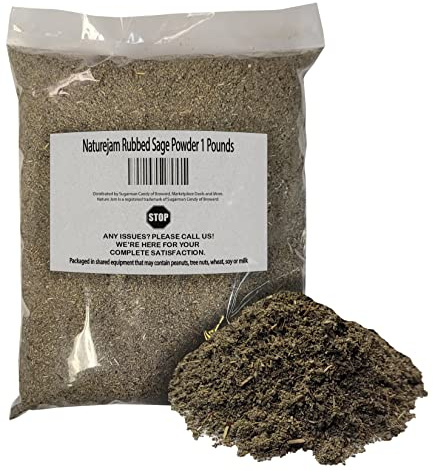 Naturejam Rubbed Sage Food Grade 1 Pound-Salvia officinalis Bulk Herbs For Tea or Cooking