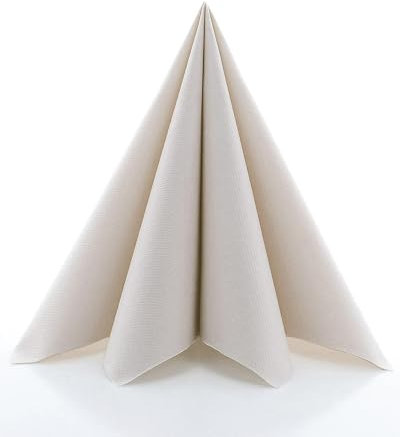 Sovie HORECA Airlaid Serviette PEBBLE STONE 40 x 40cm, 1/4 Falz, 50 Stück, hochwertige Einwegservietten in Stoffoptik für Gastronomie Hotel Catering und elegante Tischdekoration