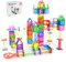 PicassoTiles 70 PCs Marble Run Maze Race Track Magnetic Tiles Magnet Building Block Educational Construction Toy Playset STEM Learning Kit Child Brain Development Hand Eye Coordination Training PTG70