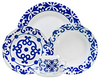 Tech Vajilla de porcelana de 6 servicios 30 piezas, con un diseño elegante para su mesa. Bengoa gourmet Tools
