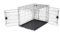 Amazon Basics Faltbar Zusammenklappbarer Hundekäfig aus Metalldraht mit Bodenschale, Doppeltür, Schwarz, L 107 x B 71 x H 76 cm