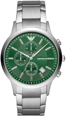 Emporio Armani Orologio Cronografo Al Quarzo Da Uomo Con Cinturino In Acciaio Inossidabile AR11507