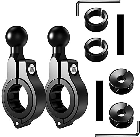 Ram Mount Moto Boule Support Telephone Scooter pour GPS Moto Tomtom Accessoire Velo Support Telephone Moto Retroviseur Base de Support Montage à Bille pour Guidon 2 Trousse (17 mm)