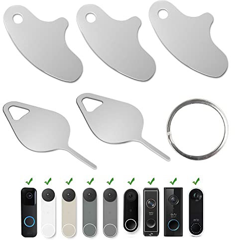 VVHOOY Doorbell Security Pin Key Door Bell Release Removal Replacement Tool with Portable Ring Kit Compatible with Nest Doorbell,Blink Video Doorbell,Arlo Video Doorbell and Eufy Video Doorbell 6 Pack