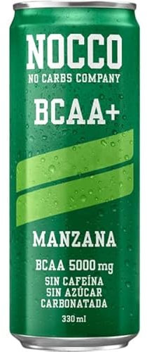 NOCCO Manzana bebida energética enriquecida con BCAA y sin cafeína sin azúcar lata 33 cl