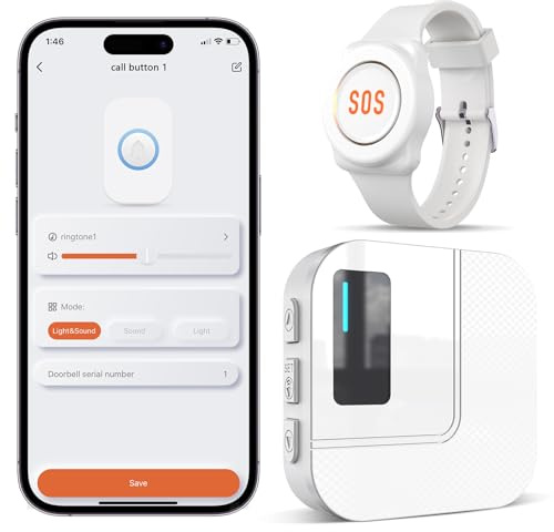 DAYTECH WiFi Notrufknopf für Senioren mit Tuya App, Hausnotruf-Set