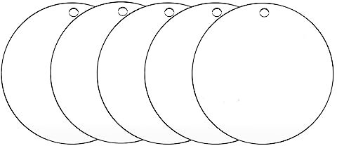 5 Stück Acrylplatte Rund, 2mm Anhänger Acryl, Acrylglas Rund, Geeignet für Herstellung von dekorativen Anhängern und Präsentation von Produkten(20 cm)