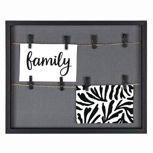Hama Fotorahmen mit Klammern und Leine, 29,5 x 36,5 cm (tiefer Bilderrahmen mit Schnur, zum Hängen im Querformat, ideal als Bilderrahmen Deko, als Geldgeschenk zu Hochzeit, Taufe, Geburtstag) schwarz | Rahmen schwarz, tiefer Bilderrahmen mit Schnur, ideal als Bilderrahmen Deko, als Geldgeschenk zu Hochzeit, Taufe, Geburtstag