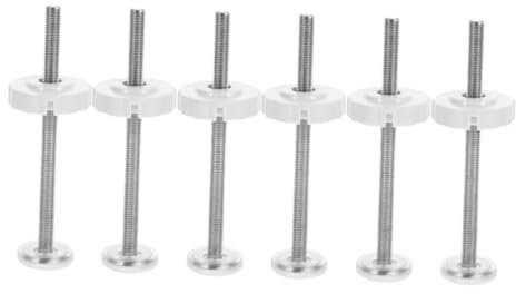 GLSTOY Dübel Schrauben Set 6 Stück Babytor Hardware Druckmontierte Torschraube Gewindeschrauben Stangen Babytor Montageteile Babytor Gewindespindelstange Befestigungsschrauben Babytore