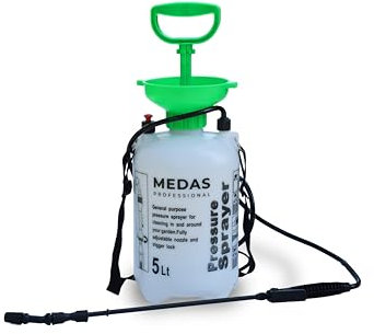 MEDAS PRO - Pulvérisateur avec lance de 5 l - Pression jardin - Flacon 5 l - Accessoires de jardin