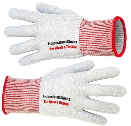 2 Pairs Carbon Fiber Anti Static Gloves - Breathable Work Protective Gloves for Car Wrap, Window Tint, and Electronic Devices Repairs