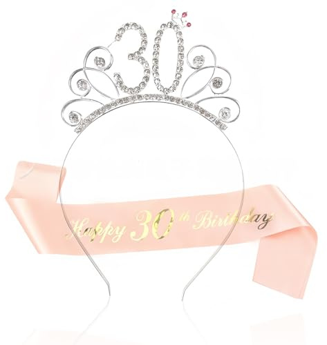 Couronne Anniversaire Écharpe, écoration Anniversaire Strass Couronne Echarpe, Femme Anniversaire Diadème Couronne, cadeau femme