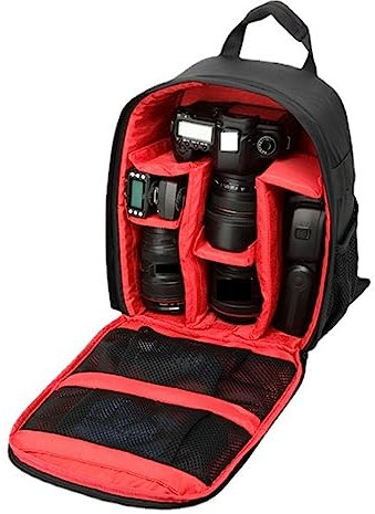 Barfeery Multifonctionnel pour Appareil Photo, Sac éTanche pour Appareil Photo ExtéRieur pour RandonnéE, Voyage Sprots-Rouge