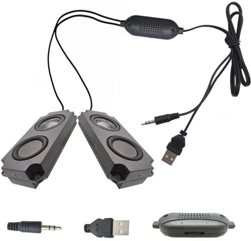 CTRICALVER Kabelgebundener Lautsprecher 3 W 8 Ohm, 5 V USB-Stromanschluss 3,5 mm Audioanschluss Kabellänge 1,5 m, 5 V USB, Bass 3 W, Autoradio, TV-Geräte und andere elektronische Geräte Geräte
