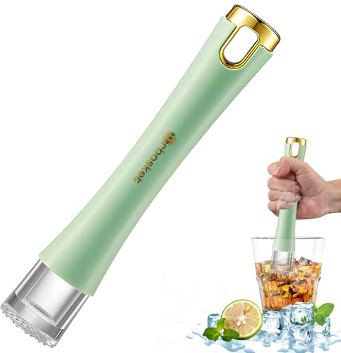 SilverChry Cocktail Stössel, Cocktail Stampfer, Acryl-Spike-Kopf + Aufhängeloch-Design, geeignet für die Herstellung von Mojito, Cocktails und Säften