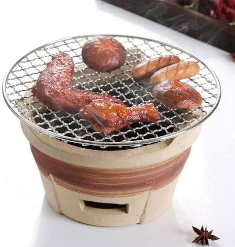 Kleiner Holzkohlegrill, Tragbarer Grillofen, Multifunktionaler BBQ-Grill, Campinggrills, Geeignet für den Innen- und Außenbereich(20.5x13.8cm/8x5.5in)