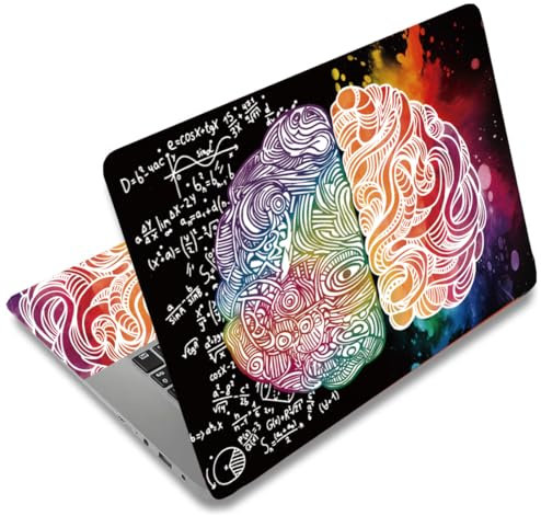 SUPERDANT Adhesivo para Portátil Aufkleber Laptop Schutzfolie Notebook Kunstschutz Protector de Vinilo para Laptop Universal para 12 13 13.3 14 15 15.4 15.6 Brain Doodle Hand Drawn Style