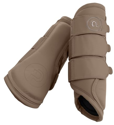 Eskadron Platinum Gamaschen Faux Leather Smoky Taupe, golden Yellow, Soft Rouge, Größe:M, Farbe:Smoky Taupe
