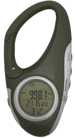 Abaodam Altimeter Barometer Back to School Handheld Portable Mountaineering Thermometer with Temperature Measurement and Lightweight Abs Design for Mountain Climbing Hiking Equipment