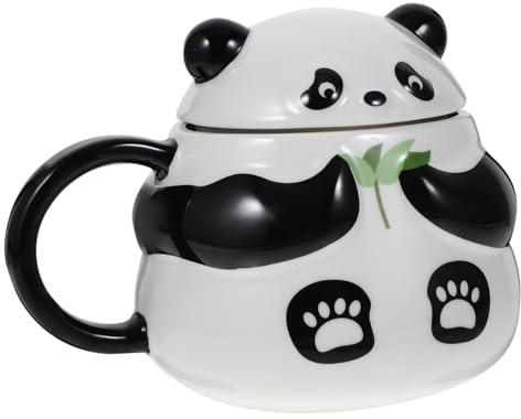 GLEAVI Taza De Panda De Cerámica Taza De Animal De Dibujos Animados Hogar Diseño De Dibujos Animados Para Agua o Leche