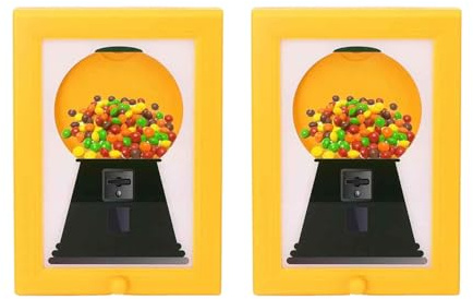 Candy Dispenser Picture Frame, 2 Pack Wall Mounted Candy Dispenser Frame, Funny Acrylic Gumball Machine Frames for Business Candys Station Teacher Appreciation Gift Party Favor Dispensers