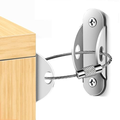 Furniture Wall Straps Safety Bracket Secures Furniture | Metal Tip Over Safety Brackets Wall Connectors for Dresser Cabinet Bookcase Shelves