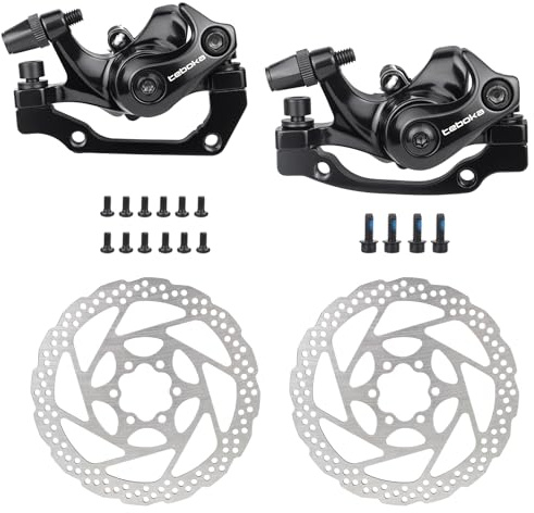 WEEROCK Mechanische Scheibenbremse Fahrrad Set, 160mm Rotor, MTB Rennrad | Universeller Bremssattel vorne und hinten, Aluminium Bremsen, dreipunktig montierbar, kompatibel mit Mountainbike und Rennrad